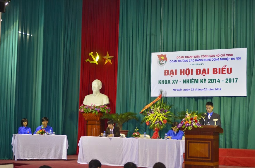 Đại hội Đoàn thanh niên Cộng sản Hồ Chí Minh trường Cao đẳng nghề Công nghiệp Hà Nội nhiệm kỳ 2014-2017